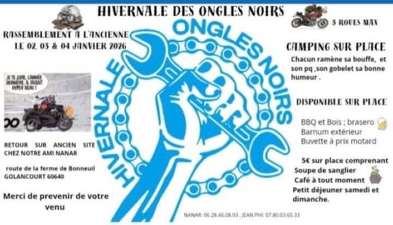HIVERNALE DES ONGLES NOIRS à Golancourt (60640 Oise) les 02-03-04/01/26