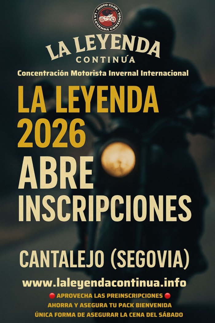LA LEYENDA 2026 en Cantalejo (SP-40320) del 08/01/26 al 11/01/26