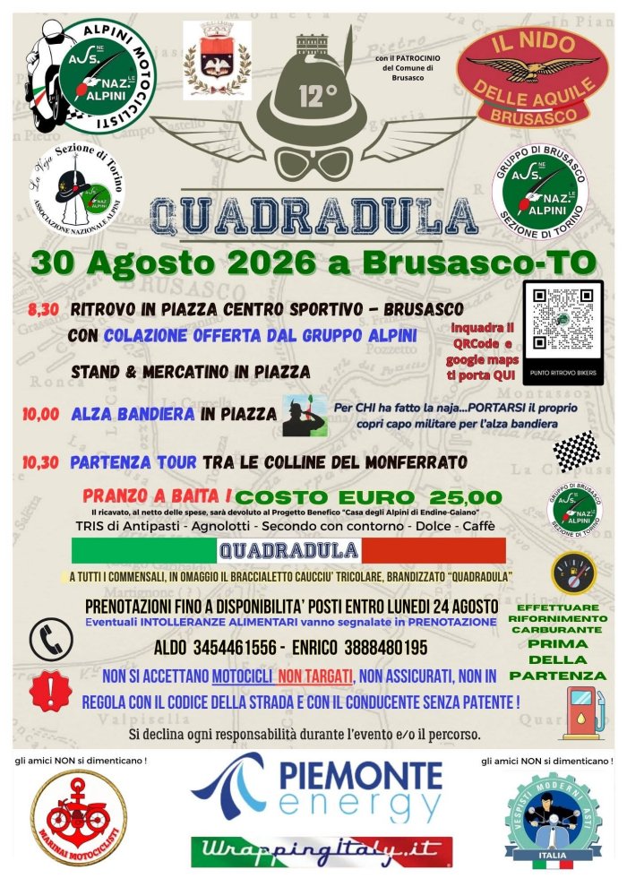 QUADRADULA a Brusasco (10020 Italia) su 30/08/26