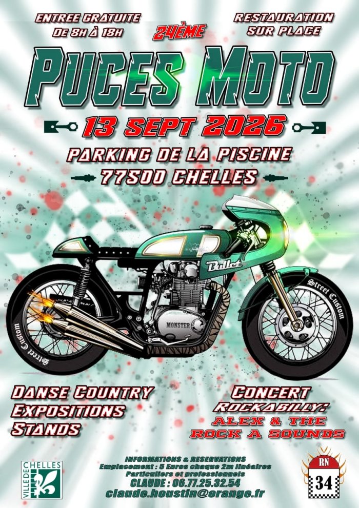 24&egrave;me PUCES MOTO ASSOCIATION MOTO RN34 &agrave; Chelles (77500 Seine-et-Marne) le 13/09/26