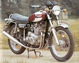 Triumph Trident de 750 cc à trois cylindres et démarreur électrique.