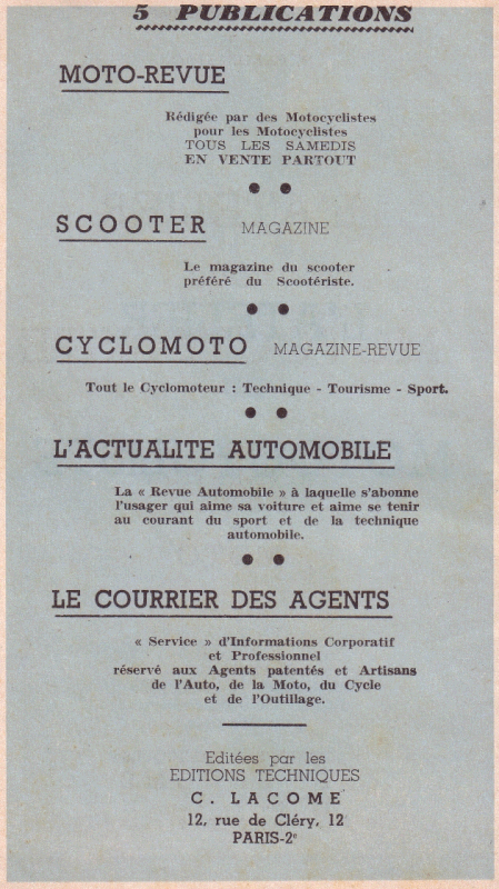 Publicité d'époque.