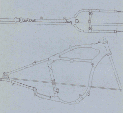 Un bon alignement du cadre est indispensable pour obtenir une bonne tenue de route et un bon rendement de la transmission. Si le cadre est à simple berceau, appliquez la règle le long des deux tubes (avant et tube de selle).