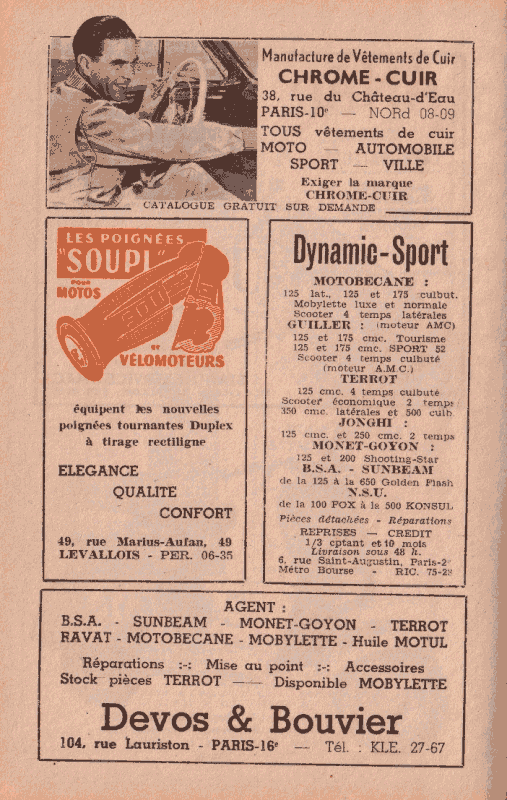 Publicité illustrant le Vade-Mecum du Motocycliste .