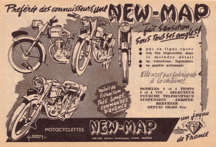 Publicité illustrant le Vade-Mecum du Motocycliste.
