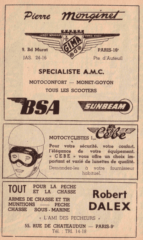 Publicité illustrant le Vade-Mecum du Motocycliste.