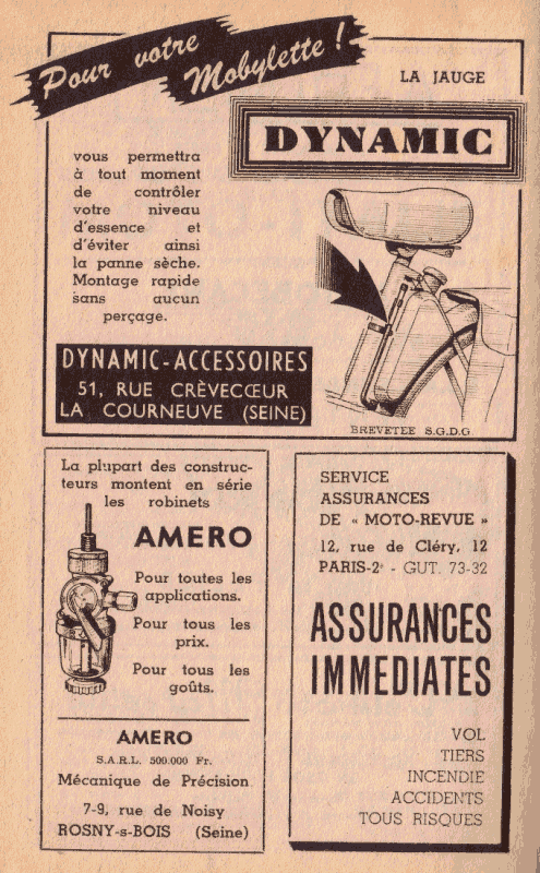 Publicité illustrant le Vade-Mecum du Motocycliste.