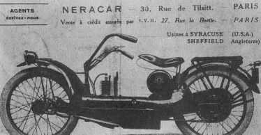 Le Neracar, une autre manière de concevoir la moto: c'était en 1922 !