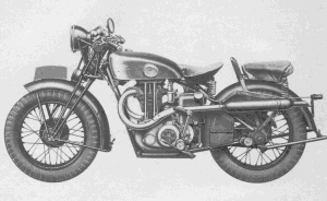 La 600 ST 38 militaire. A noter le caractère cross évident de la moto.