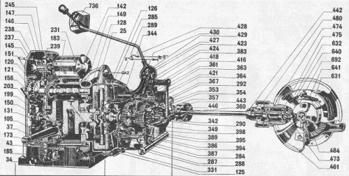 Eclaté moteur de la 800 type AX 2. Ne pas confondre c'est une réallsadon originale de la Gnome et Rhône et absolument pas une copie de BMW.