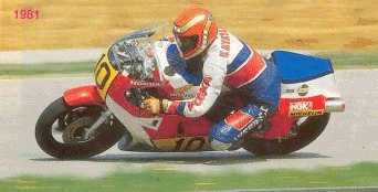 1981: c'est au Japon que la NR 500, confiée à K. Kiayama, obtient ses meilleurs résultats après une longue série d'abandons en Europe. Un certain Spencer la pilote par deux fois.