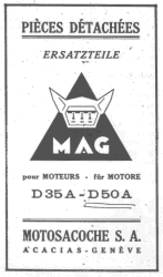 Couverture du catalogue de pièces détachées D 35 A - D 50 A d'août 1931. Elle prouve à l'évidence que les suppositions de l'auteur en matière de dénomination de type sont fondées. Elle fournit, par le nombre de tirage (200), une idée assez précise de ce qu'à pu être la production maximum de moteurs en version A. Document Collection B. Salvat.