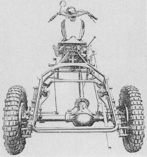 Extrait du catalogue FN ; cette illustration laisse apparaître le châssis du Tricar FN.