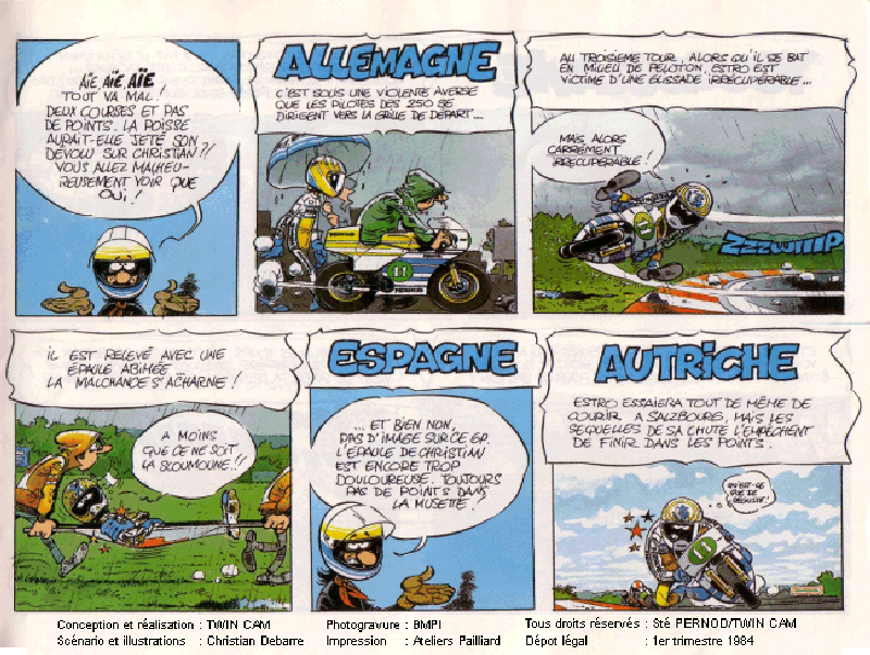 Bleu-Blanc-Jaune les couleurs de la Victoire ! Moto Pernod 250