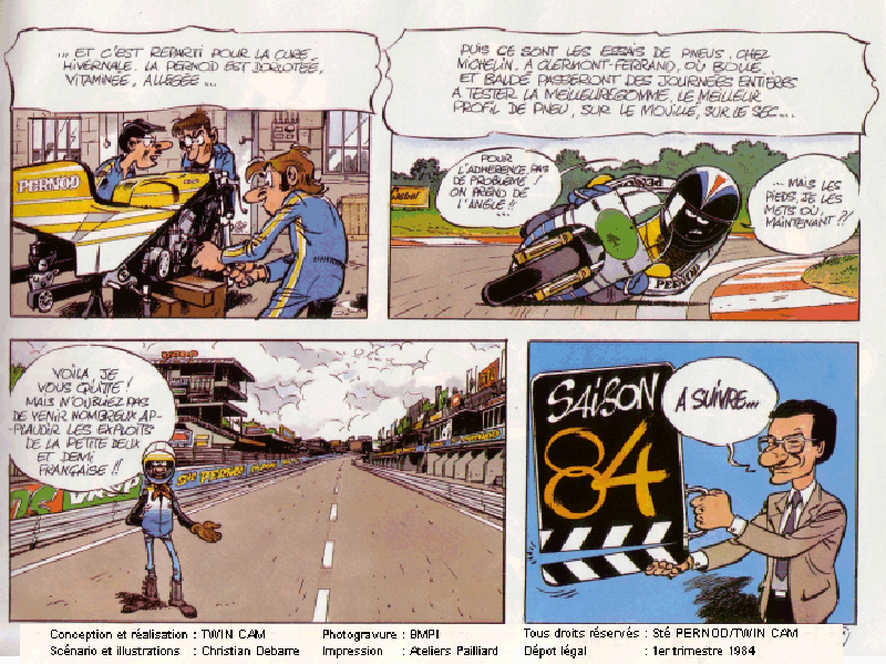 Bleu-Blanc-Jaune les couleurs de la Victoire ! Moto Pernod 250