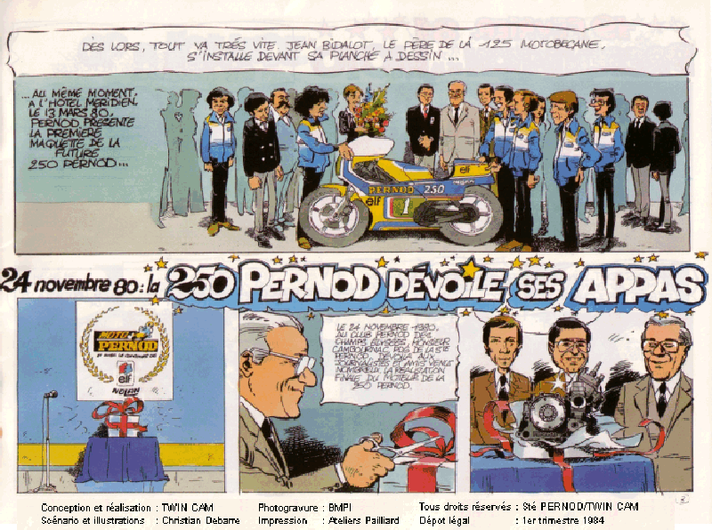 Bleu-Blanc-Jaune les couleurs de la Victoire ! Moto Pernod 250